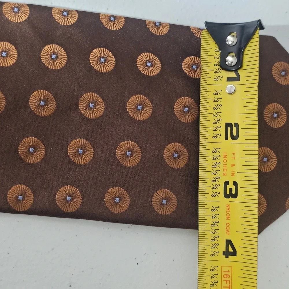 Robert Talbott Best of Class Silk Tie Brown Medallion Dark Academia‎ Luxury USA